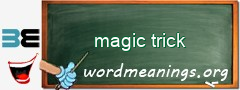 WordMeaning blackboard for magic trick